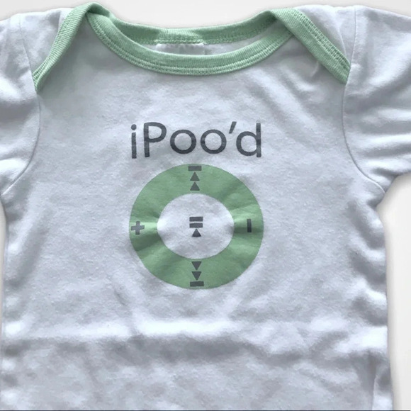 4/$20 Bruin  White iPoo’d Onesie - Picture 3 of 4